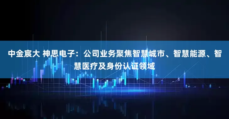 中金宸大 神思电子：公司业务聚焦智慧城市、智慧能源、智慧医疗及身份认证领域