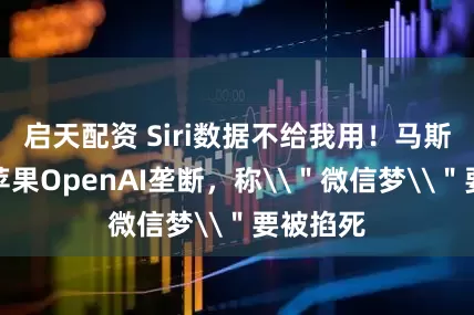 启天配资 Siri数据不给我用！马斯克状告苹果OpenAI垄断，称\＂微信梦\＂要被掐死